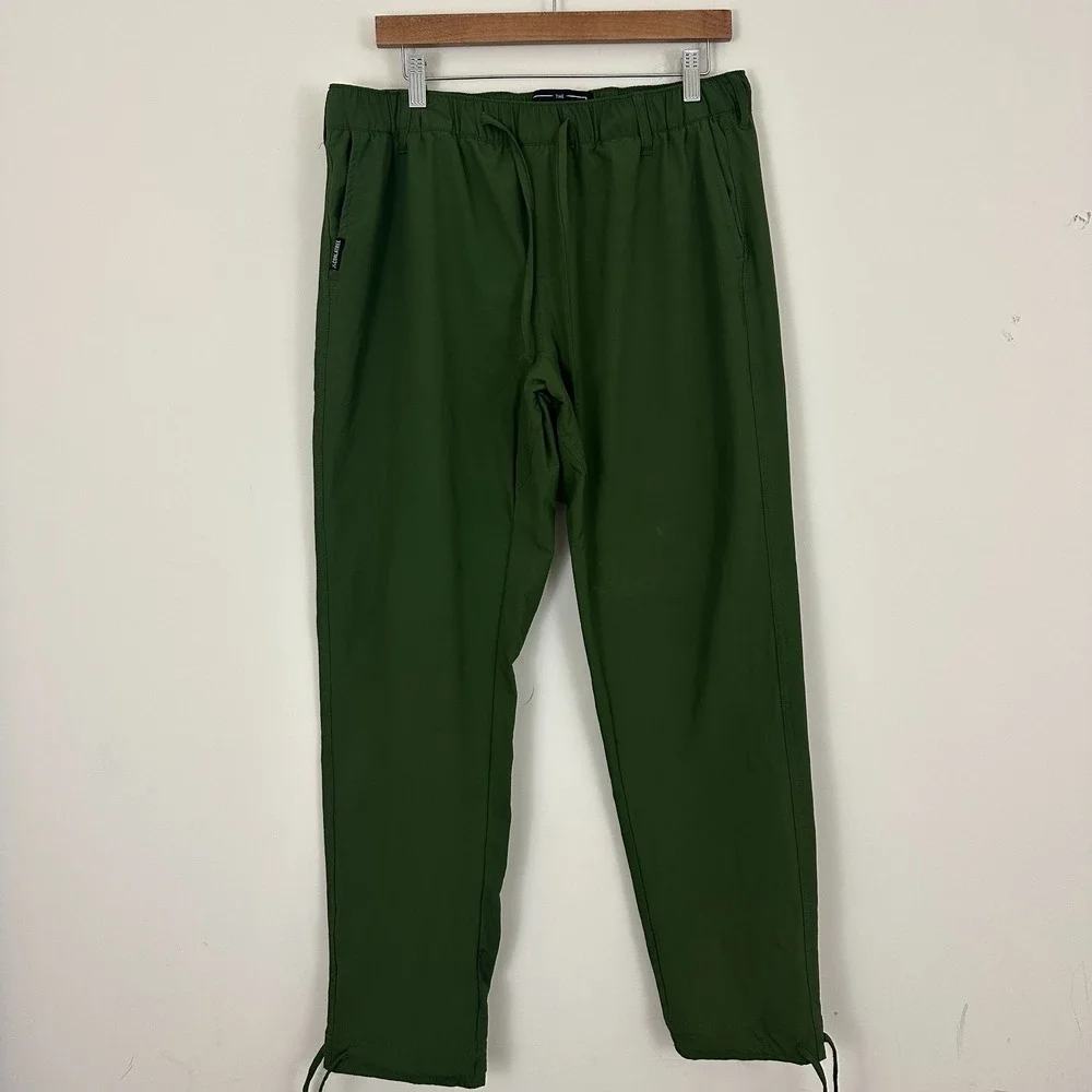 Coalatree Trailhead Adventure Pants Regular Green Ripstop Drawstring Mens L